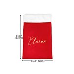 Personalised Large Velvet Santa Sack Gift Bag with Pom Pom and Name Christmas Party Favor Gift for Kids Family