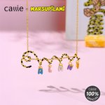 Personalised Long Tailed Marsupilami Shape Necklace with Bubble Letters Anniversary Birthday Gift for Women Girls | Callie × Marsupilami®