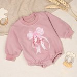 Personalisierte Bow Soft Long Sleeve Baby Mädchen Onesie Sweatshirt mit Namen Baby Dusche Geburtstag Geschenk für Neugeborene neue Eltern