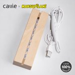 Personalized Long-Tailed Leopard Marsupilami Name Acrylic LED Night Light with Wooden Base Home Decor Birthday Gift for Kids | Callie × Marsupilami®