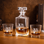 Personalized Lace Engraved Initial Name Whiskey Decanter Bar Accessory Birthday Gift for Men Whiskey Lovers