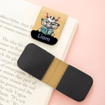 Personalized Cloud Animal Magnetic PU Leather Bookmark Clip with Name Reading Birthday Gift for Book Lovers Kids