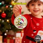 Personalised Christmas Yellow-Spotted Leopard Marsupilami Ornament with Name Tree Decor Christmas Gift for Kids | Callie × Marsupilami®