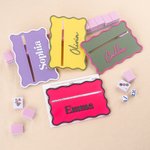 Imprimé en 3D avec bord festonné Multicolore Mahjong Line Finder avec nom Mahjong Game Night Birthday Gift for Mahjong Enthusiasts