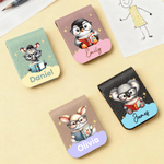 Personalized Cloud Animal Magnetic PU Leather Bookmark Clip with Name Reading Birthday Gift for Book Lovers Kids