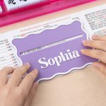 Imprimé en 3D avec bord festonné Multicolore Mahjong Line Finder avec nom Mahjong Game Night Birthday Gift for Mahjong Enthusiasts