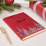 Personalised Watercolour Style Birth Flower A5 Journal Notebook with Name Daily Use Birthday Gift for Friends Family