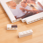 Henkilökohtainen Sydän 1-5 Valokuvat ABS Stand Rakennustiilipalapelit tekstillä Huonekoriste Syntymäpäivä Vuosipäivä Lahja Pariskunnalle Ystävälle Perheelle