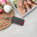 Personalized Multicolor Greek Letter Keychain Bag Charm Daily Use Sorority Bid Day Birthday  Gift for Friends Girls | Callie × Affinity Licensing