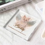 Personalized Angel Wings Pet Photo Acrylic Ornament with Name and Text Home Decor Sympathy Memorial Gift for  Pet Owner Lover