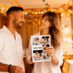 Henkilökohtainen Sydän 1-5 Valokuvat ABS Stand Rakennustiilipalapelit tekstillä Huonekoriste Syntymäpäivä Vuosipäivä Lahja Pariskunnalle Ystävälle Perheelle