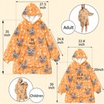 Personalised Funny Face Photo Multicolour Flannel Hoodie Daily Wear Birthday Christmas Gift for Family Friends Kids