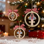 Personalisierte Cheerleader Mädchen rot karierten Bogen hölzerne Ornament mit Namen und Jahr Weihnachten Team Geburtstag Geschenk für Cheerleader