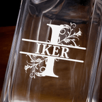 Personalized Lace Engraved Initial Name Whiskey Decanter Bar Accessory Birthday Gift for Men Whiskey Lovers