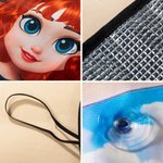 Personalized 1-4 3D Dog Cartoon Character Funny Car Windshield Sun Shade with Names Auto Accessories Travel Birthday Gift for Dog Lovers Car Owners