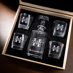 Personalized Lace Engraved Initial Name Whiskey Decanter Bar Accessory Birthday Gift for Men Whiskey Lovers