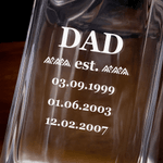 Personalized Multi-Design Vintage Wreath Whiskey Bottle and Wooden Box with Name Initials and Year Father's Day Gift for Fathers Bartenders