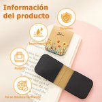 Marcapáginas personalizado de cuero PU magnético acuarela flor del nacimiento con nombre regalo de cumpleaños para amantes de la lectura