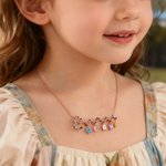Personalised Long Tailed Marsupilami Shape Necklace with Bubble Letters Anniversary Birthday Gift for Women Girls | Callie × Marsupilami®