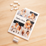 Henkilökohtainen Sydän 1-5 Valokuvat ABS Stand Rakennustiilipalapelit tekstillä Huonekoriste Syntymäpäivä Vuosipäivä Lahja Pariskunnalle Ystävälle Perheelle