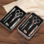 Personalized Patch Sewing Machine 6 Pcs Sewing Tools Set with Tin Box and Name Birthday Gift for Tailor Sewing Lover