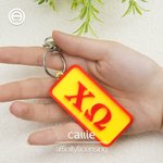 Personalized Multicolor Greek Letter Keychain Bag Charm Daily Use Sorority Bid Day Birthday  Gift for Friends Girls | Callie × Affinity Licensing