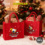 Personalized Long Tailed Marsupilami Large Capacity Jute Red Tote Bag with Name Christmas Gift for Women Girls | Callie × Marsupilami®