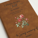 Personalised Letters To My Child In Heaven Birth Flower A5 Journal Notebook with Name Miscarriage Remembrance Baby Memorial Gift for Parents