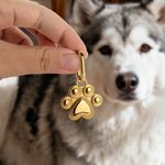 Gepersonaliseerde Bone Drunmstick Paw Print Shape Huisdier Naam Label met Nummer en Adres Dagelijks Gebruik Huisdier Verjaardagscadeau voor Huisdierbezitters