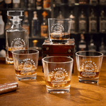 Personalized Basketball Whiskey Decanter Glass Box with Engraved Team Name and Number Birthday Anniversary Gift for Liquor Lovers