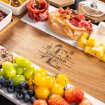 Personalized Engraved Initial Name Marble 11 Pcs Cutting Board Coaster Set with Ceramic Bowl Christmas Gift for Family Friend