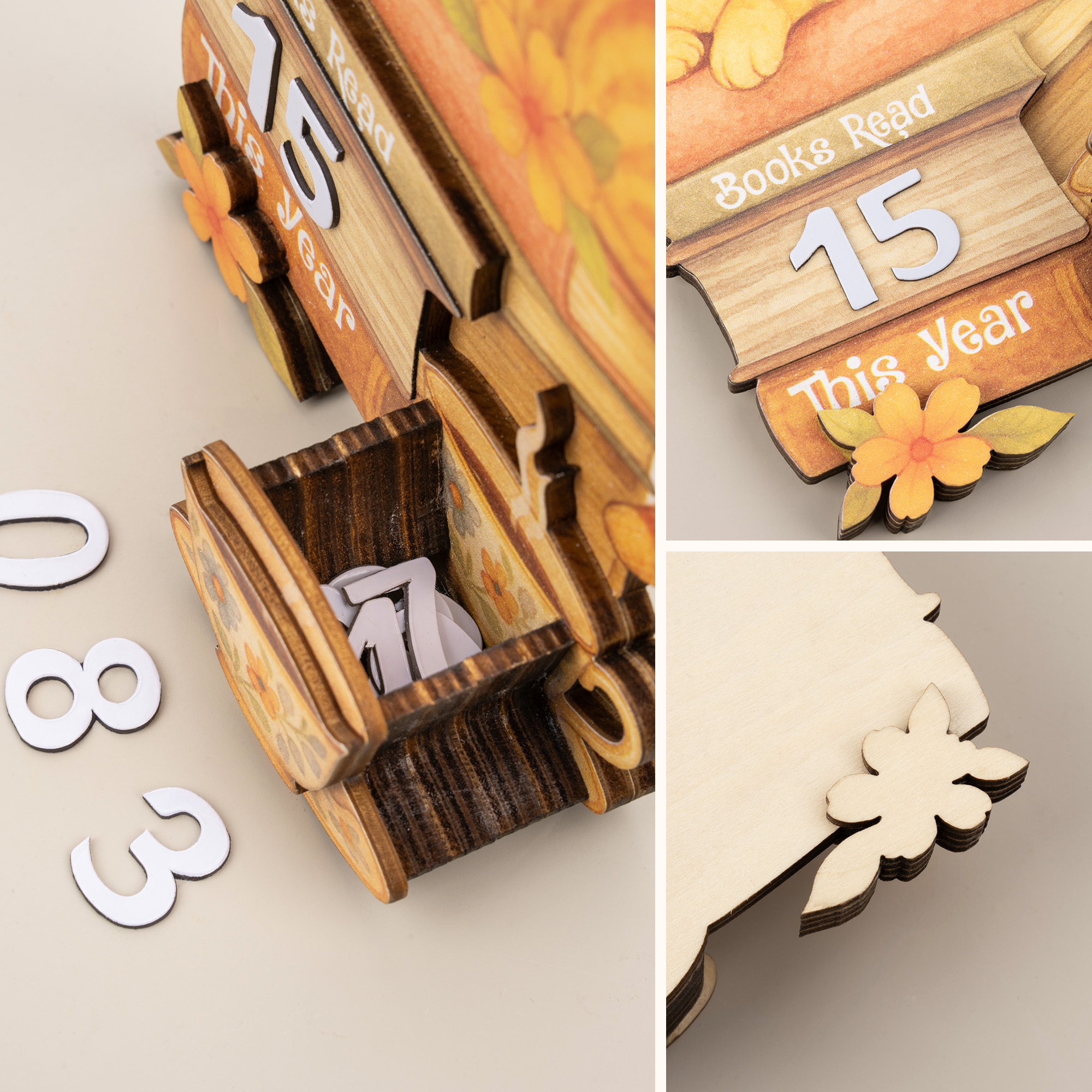 Suncatcher Gatto Nero Che Legge – Decorazione In Vetro Colorato Con Cristallo – Regalo Per Amanti Dei Libri - 3