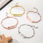 Personalised Bible Verse Bracelet with Engraved Text Dainty Jewellery Birthday Anniversar Gift for Christians Women