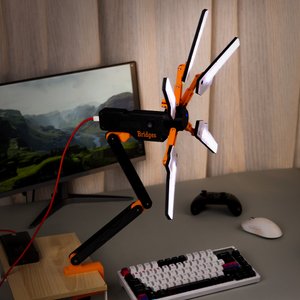 Personalized 3D Printed Sci-Fi Terrain Scanner Style Adjustable LED Desk Lamp with Text and USB Powered Gaming Room Decor Birthday Gift for Gamers