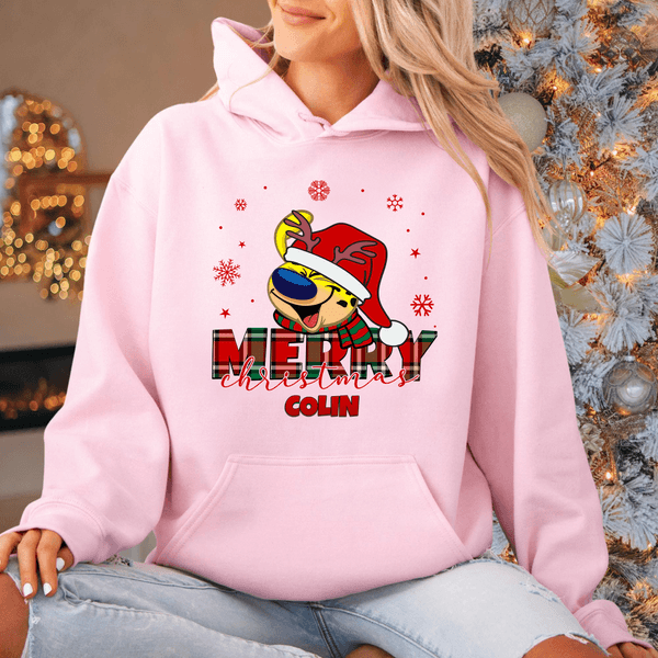 Personalised Long-Tailed Leopard Marsupilami Multicolor Adult T-shirt Sweatshirt Hoodie with Name Christmas Gift for Friends | Callie × Marsupilami®