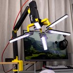 Personalised 3D Printed Sci-Fi Terrain Scanner Style Adjustable LED Desk Lamp with Text and USB Powered Gaming Room Decor Birthday Gift for Gamers