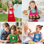 Tablier Réglable Personnalisé avec Nom Texte et Motif d'Animal Mignon Cadeau Anniversaire Fête pour Enfants