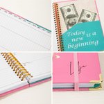 Personoitu vesivärikukka 2026 suunnittelija A5 kierrevihko viikko ja kuukausisivuilla syntymäpäivä tai uudenvuodenlahjaksi tytöille ja naisille