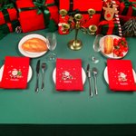 Personalised Cute Santa Claus 100% Cotton Reusable Red Napkin with Name Table Decor Christmas Gift for Family Friend