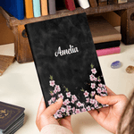 Personalised Watercolour Style Birth Flower A5 Journal Notebook with Name Daily Use Birthday Gift for Friends Family