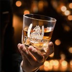 Personalized Engraved Horseshoes Horse Name Whiskey Decanter Glasses with Wooden Storage Box Bar Accessory Birthday Gift for Men Whiskey Lovers