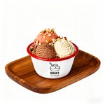 Ciotola per gelato smaltata personalizzata con nome regalo perfetto per feste di compleanno e occasioni speciali per bambini