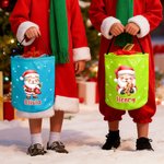 Personalized Cartoon Santa Claus Character LED Light Bucket Bag with Name Christmas Party Gift for Kids Family