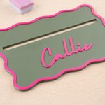 Imprimé en 3D avec bord festonné Multicolore Mahjong Line Finder avec nom Mahjong Game Night Birthday Gift for Mahjong Enthusiasts