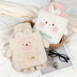 Personalisierte 1 Liter Plüsch-Wärmflasche im niedlichen Tier-Design mit Namen Wohnen Reisen Geburtstag Winter Weihnachten Geschenk für Kinder Freunde