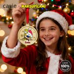 Personalised Christmas Yellow-Spotted Leopard Marsupilami Ornament with Name Tree Decor Christmas Gift for Kids | Callie × Marsupilami®