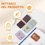 Segnalibro magnetico in pelle PU personalizzato con bouquet di fiori di nascita e nome regalo per lettori
