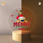 Personalized Santa-Hatted Long Tailed Marsupilami Acrylic LED Night with Name Light Christmas Gift for Kids | Callie × Marsupilami®