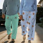 Personalized Face Photo Striped Pajama Pants with Name and Pocket Daily Use Party Birthday Gift for Family Pet Owners Lovers