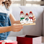 Personalized 2-8 Cute Snowmen Wooden Christmas Ornament with Name Holiday Decor Christmas Party Favor Gift for Family